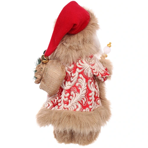 Дед Мороз - Лесовичок Лесной гость 30 см, Красныйбежевый_5