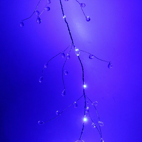 Гирлянда на батарейках 1,5 м 18 ламп LED Сверкающие хрусталики (от 3ААА), Синий_5