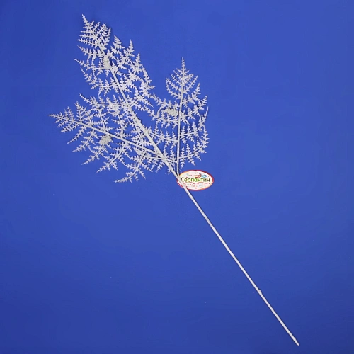 Ветка хвойная Сосновые шишки 80 см, Белый_2