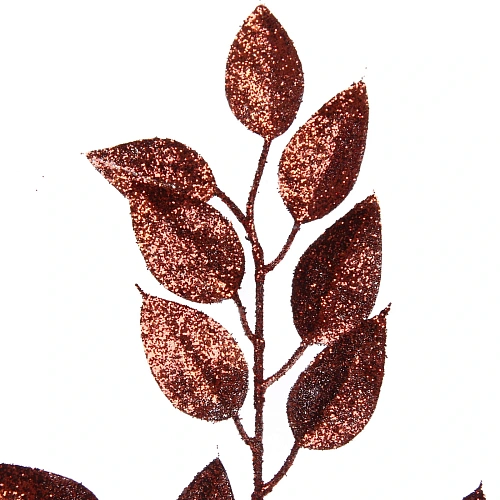 Ветка декоративная Волшебные листья 50 см, Шоколад_4