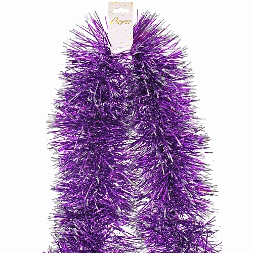 Мишура Искра 2м, d-15 см, Сиреневый_3