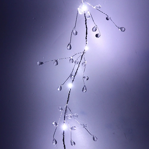 Гирлянда на батарейках 1,5 м 18 ламп LED Сверкающие хрусталики (от 3ААА), Белый_5