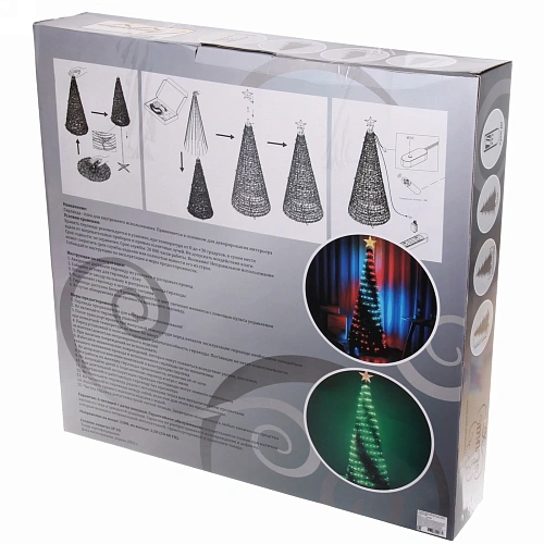 Гирлянда для дома Ёлка в1,8 м, d-0,6 м 17 линий 272 лампы LED, зелен пров, более 8 реж,IP-20, RGB_28