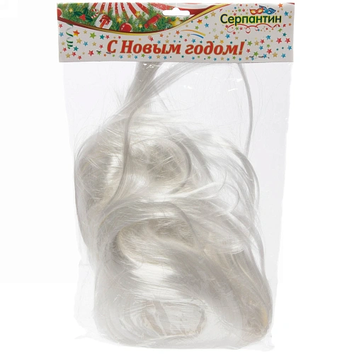 Парик карнавальный Красотка (длинные прямые локоны 90 см), Белый_5