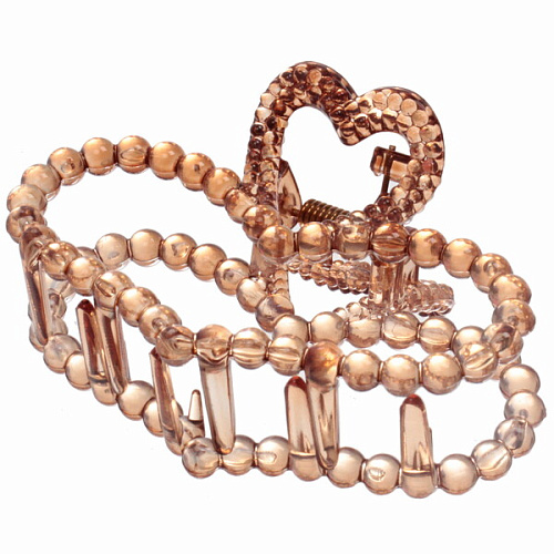 Заколка-краб для волос на блистере Cruella- Сердце, микс 6 цветов, 9,5 см_9