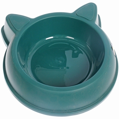 Миска пластиковая с металлической чашкой КОТИКИКИС, цвет бирюзовый, 22,55,5  15,55см_4
