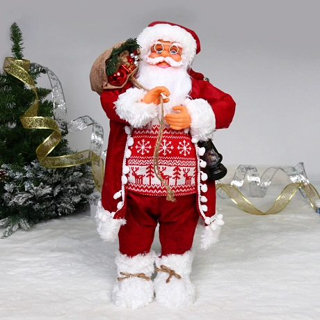 Дед Мороз - Лесовичок "Мир сказок" 60 см, Красный