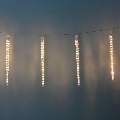 Гирлянда для улицы Сосулька 3,0 м42 см 288 ламп LED, IP-54, Теплый белый (8 трубок)_3
