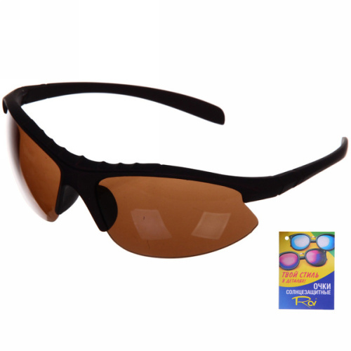 Очки солнцезащитные спортивные " SPORT Style - матовые", цвет коричневый