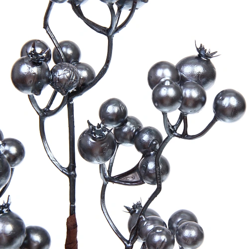 Ветка декоративная Сказочная ягода 60 см, Чёрный жемчуг_4