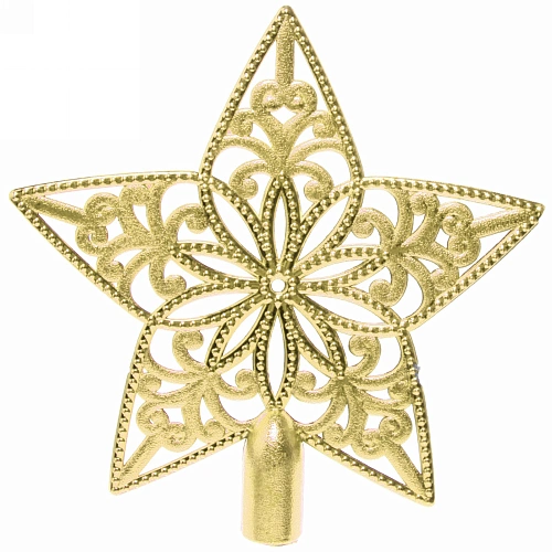 Звезда на ёлку 18,5 см Ажур золото_7