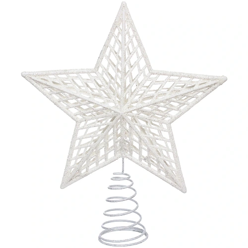 Звезда на ёлку 2023 см Паутина,  серебро_3