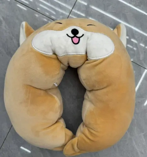 Подушка дорожная "TRIP - Cutie", корги, цвет коричневый