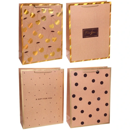 Пакет подарочный "В крафтовых тонах" 31*42*12 см