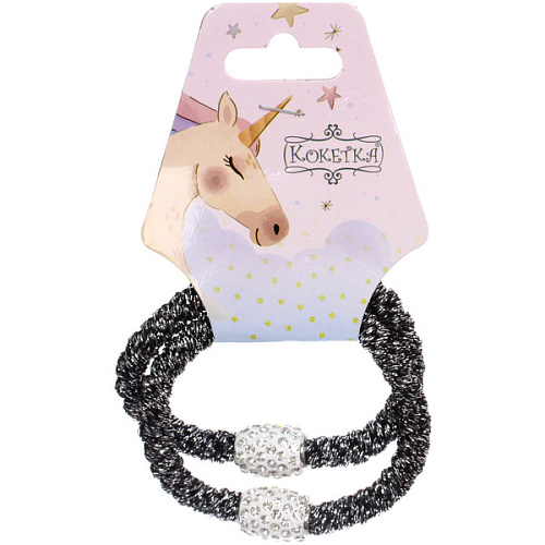 Резинки для волос 2шт МАЛЬТА, шамбала, микс 6 цветов, d-5,5см (подвес Единорог)_6