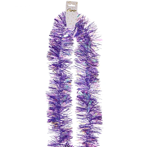 Мишура Искристая 2м d-9 см, Фиолетовый_3
