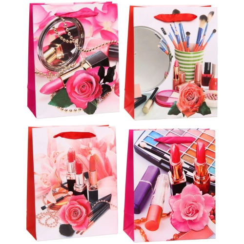 Пакет подарочный "Женские радости" 18*24*8.5 см, микс