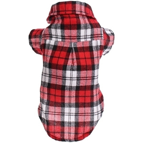 Кофта - рубашка фланелевая для мелких пород собак и кошек BRO Style, цвет красный, р XL_9