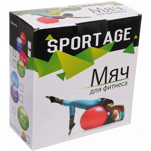 Мяч для фитнеса Sportage 85 см 1000гр с насосом, серебро_4