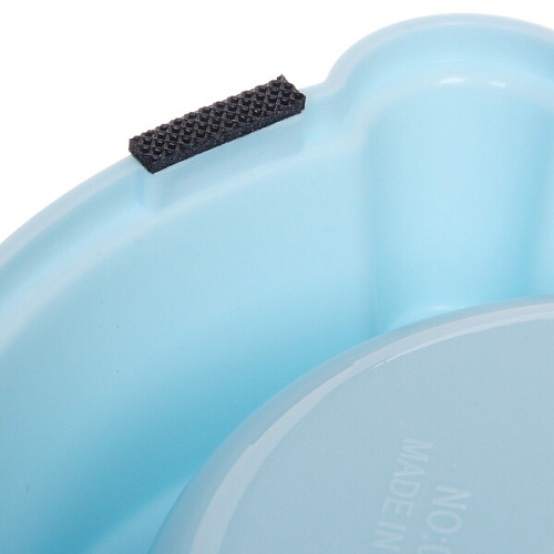 Миска пластиковая с металлической чашкой Колор-Лягушка 205см цвет нежно-голубой_5