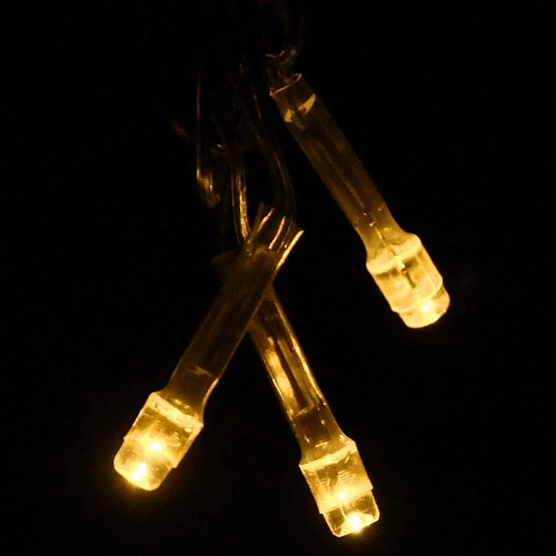 Гирлянда для дома на батарейках 2,2м 20 ламп LED от 2АА, прозрачпровод, IP-20, Теплый белый_2