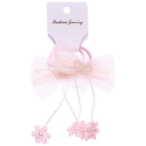 Резинки для волос детские 2шт КОНФЕТКИ, бабочки, микс 5 цветов, d-3см_4