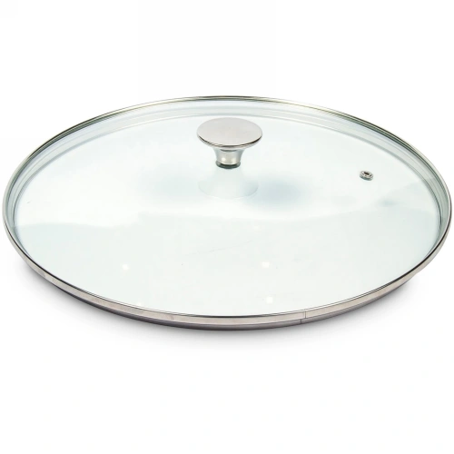 Крышка стеклянная 26см с ручкой из нержавеющей стали