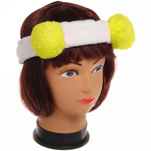 Повязка на голову Кокетка - Шарики, микс 6 цветов, 7,55см_8