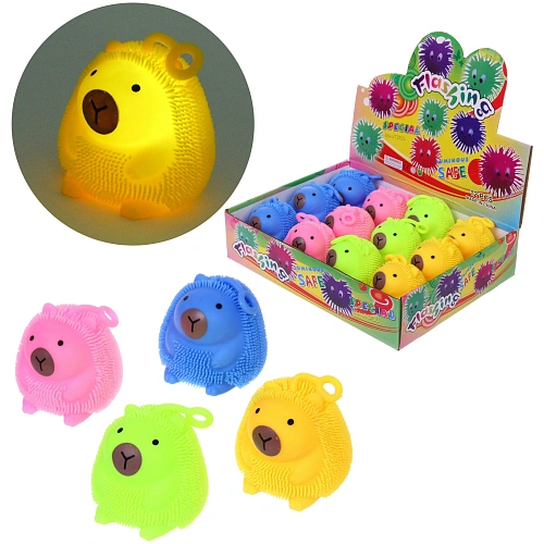 Игрушка "Свинка" Капибара, 7,5 см, с подсветкой, микс