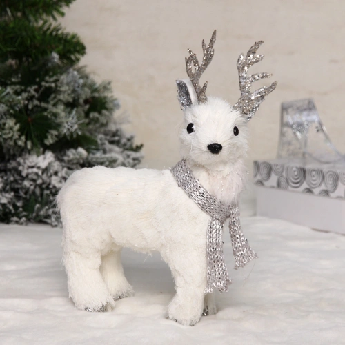 Фигурка новогодняя "Оленёнок в шарфике" 19*8*28 см