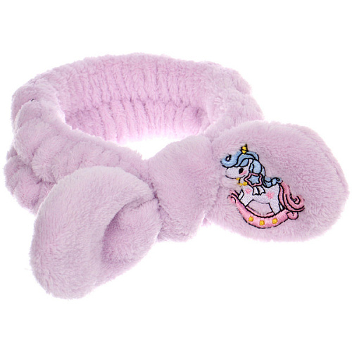 Повязка на голову Единорожек Лучик, цвет сиреневый, 2085см (ZIP пакет)_4