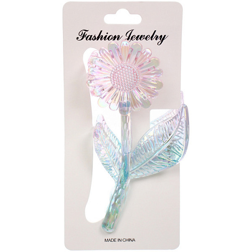 Заколка-краб для волос Мон Пион, подсолнух, микс 6 цветов, 11см (Блистер)_6