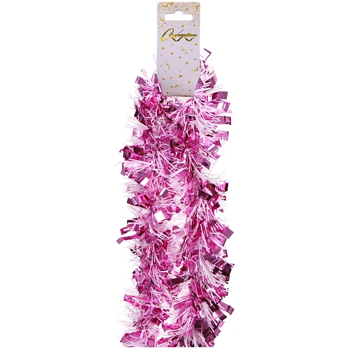 Мишура Блеск 2 м 9 см, РозовыйБелый_4