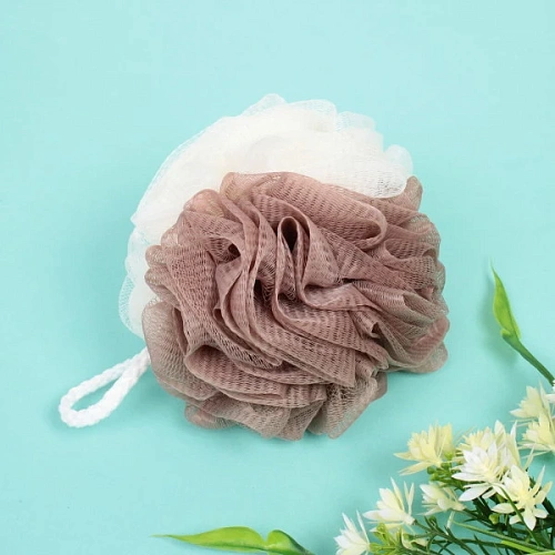 Мочалка для тела полипропиленовая Ultramarine - Шарм, микс три цвета, 60грамм_3