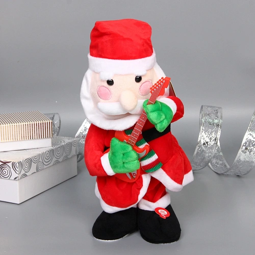 Игрушка новогодняя Новогодний Дед Мороз с гитарой 14,52040 см_7