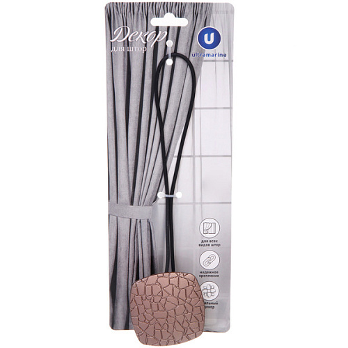 Подхват для штор на магните Кутюрье розовое золото 66см _3