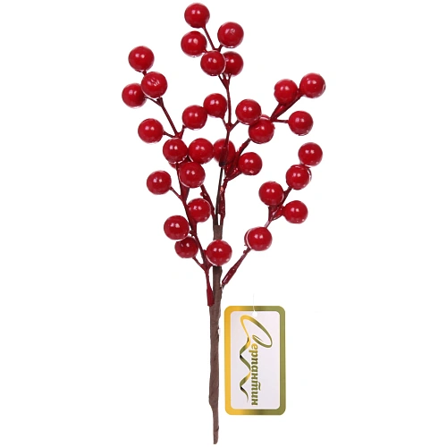 Ветка декоративная "Красочная зима" 25 см