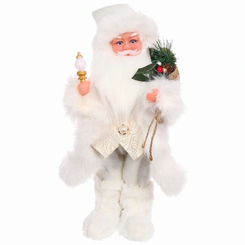 Дед Мороз - Лесовичок Хранитель леса 40 см, Белый_3