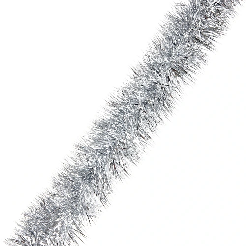 Мишура "Сияющая роскошь" 2 м 10,5 см, Серебро