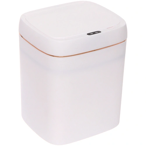 Контейнер для мусораSmart11л белый  сенсорная крышка работает от батареек LR6 W8616C_3