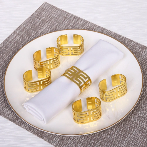 Набор колец для салфеток 6шт "Олимпия"  5,5*3см, золото