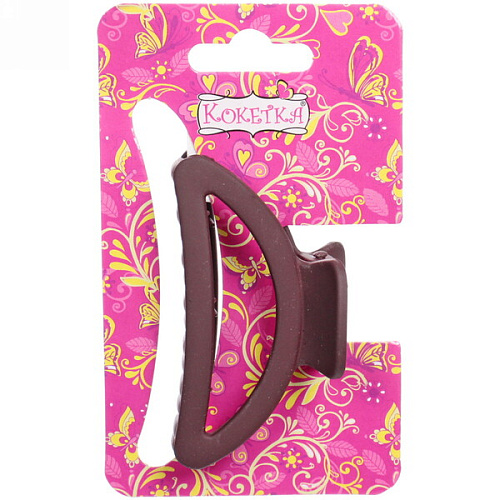 Заколка-краб для волос  на блистере Style Matte, трапеция, микс 6 цветов, 6,5см  (Кокетка)_8