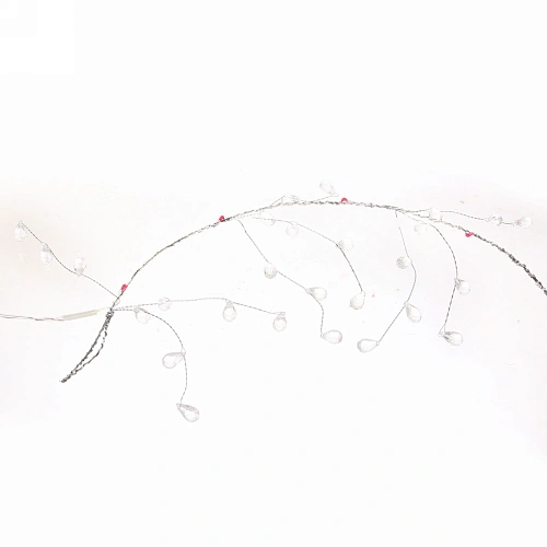 Гирлянда на батарейках 1,5 м 18 ламп LED Сверкающие хрусталики (от 3ААА), Розовый_7