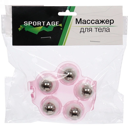 Массажер для тела Flower 5 роликов, 108 см, розовый_6