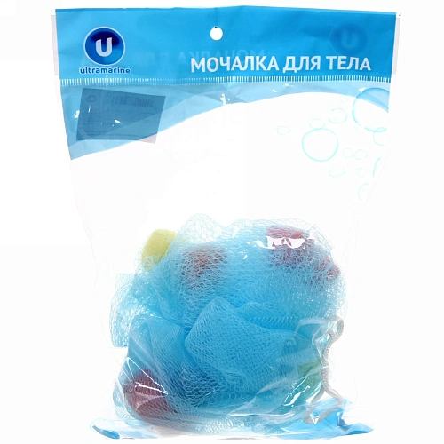Мочалка для тела полипропиленовая Ультрамарин - Пушистик d-10см_9