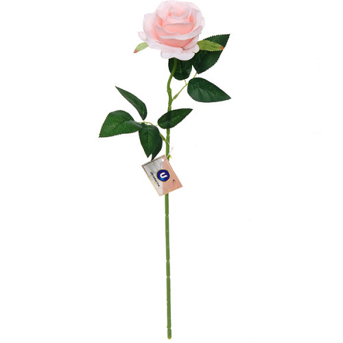 Цветок искусственный 50см Роза розовая_3