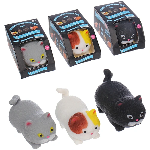 Игрушка "Кот", 9 см, сквиш с песком, микс