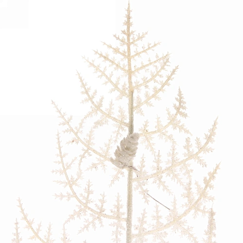 Ветка хвойная Сосновые шишки 80 см, Белый_5