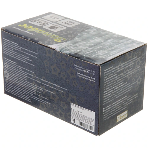 Гирлянда для дома ЗАНАВЕС 3м2,5м 240 ламп LED, прозрпровод, 8 реж, IP-20 Белый_4