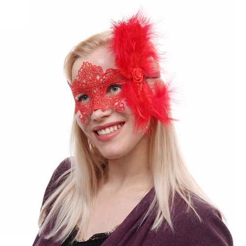 Маска карнавальная Восточные сказки, микс (красныйчерный)_5